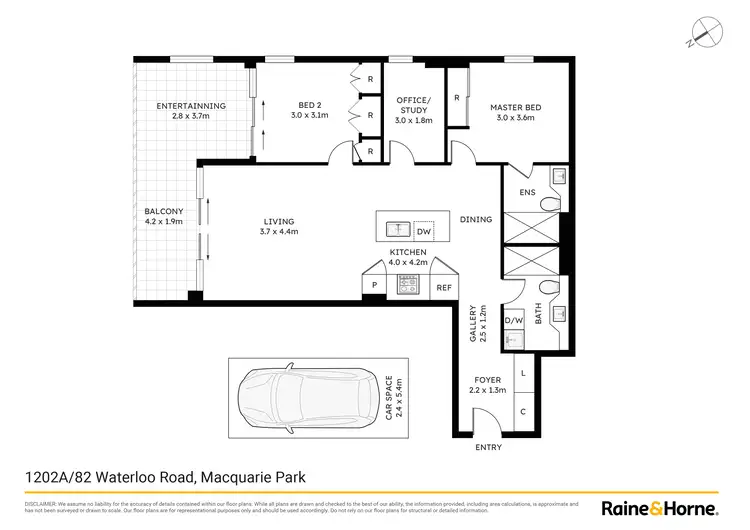 Floorplan of Homely apartment listing, A1202/82 Waterloo Rd, Macquarie Park NSW 2113