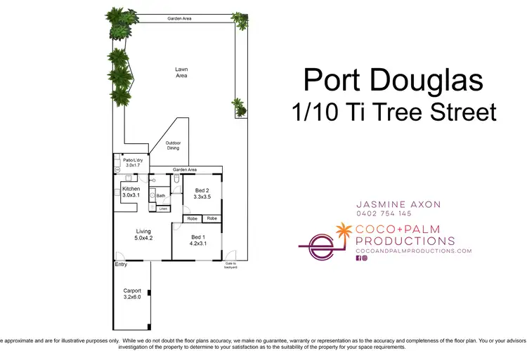 Floorplan of Homely unit listing, 1/10 Ti Tree Street, Port Douglas QLD 4877