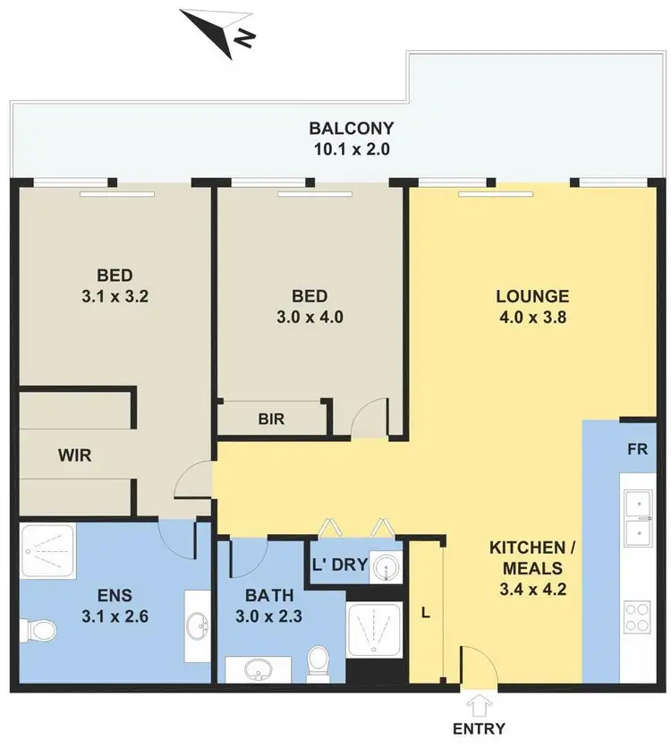 Floorplan of Homely apartment listing, 102/5 Manchester Drive, Schofields NSW 2762