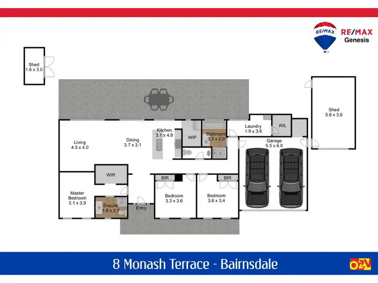 Floorplan of Homely house listing, 8 Monash Terrace, Bairnsdale VIC 3875