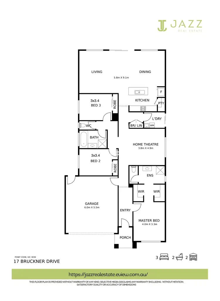 Floorplan of Homely house listing, 17 Bruckner Drive, Point Cook VIC 3030