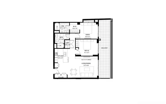 Floorplan of Homely apartment listing, 205/71 Grima Street, Schofields NSW 2762
