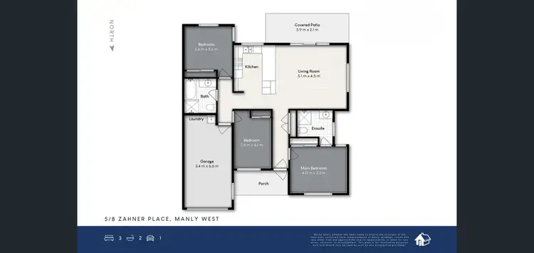 Floorplan of Homely townhouse listing, 5/8 Zahner Place, Manly West QLD 4179