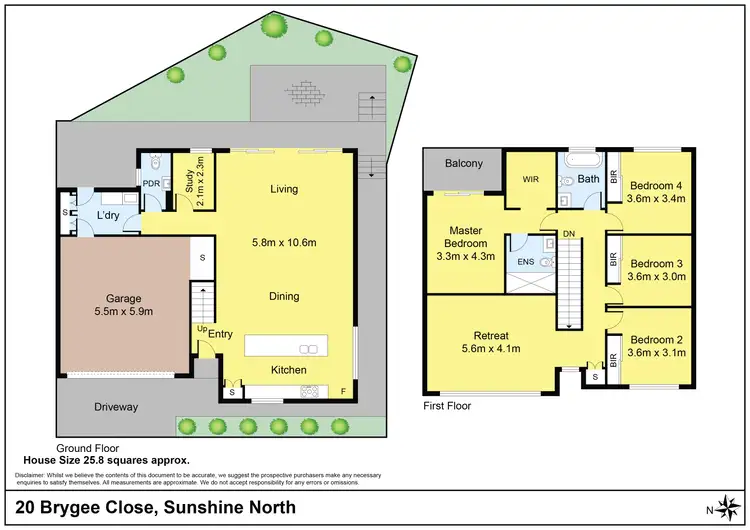 Floorplan of Homely house listing, 20 Brygee Close, Sunshine North VIC 3020