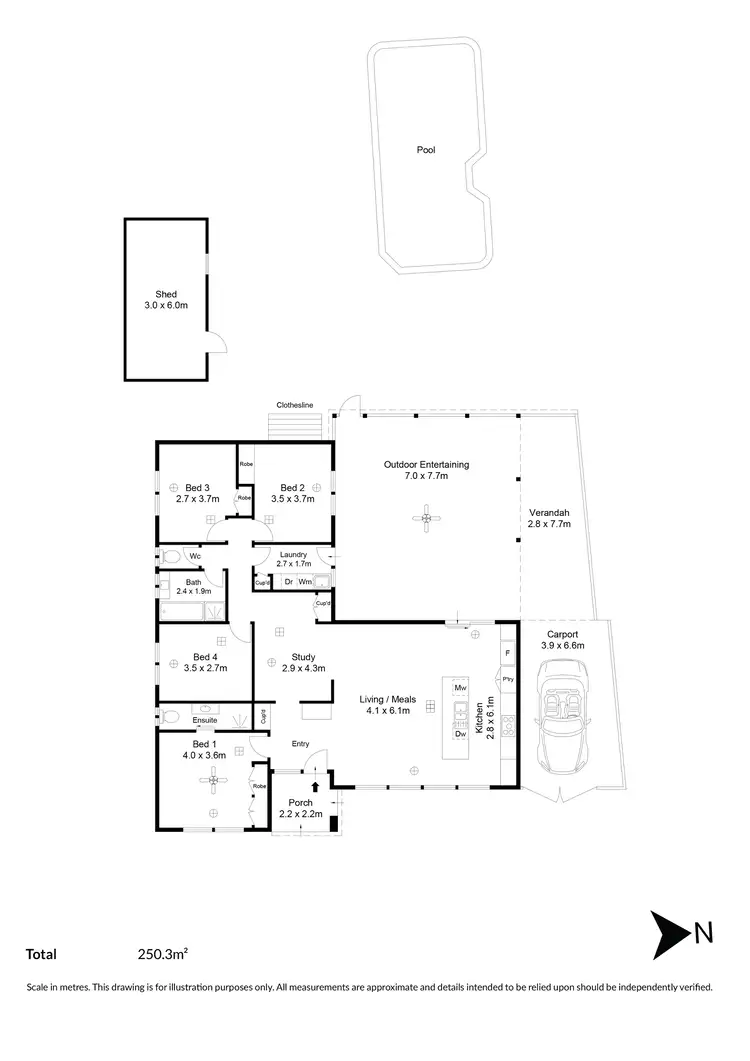 Floorplan of Homely house listing, 4 Roebling Street, Modbury Heights SA 5092
