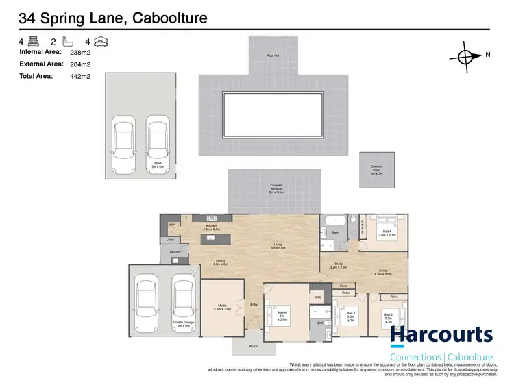 Floorplan of Homely house listing, 34 Spring Lane, Caboolture QLD 4510