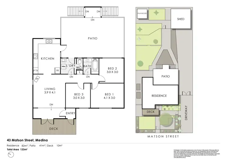 Floorplan of Homely house listing, 43 Matson Street, Medina WA 6167
