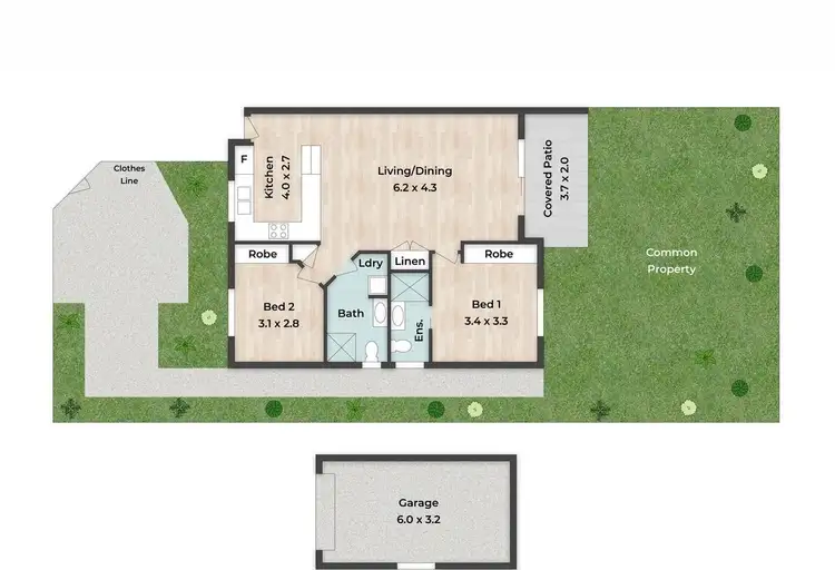 Floorplan of Homely unit listing, 2/43 Buckle Street, Northgate QLD 4013