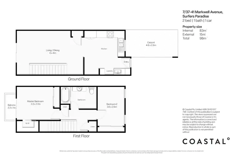 Floorplan of Homely unit listing, 7/37-41 Markwell Avenue, Surfers Paradise QLD 4217