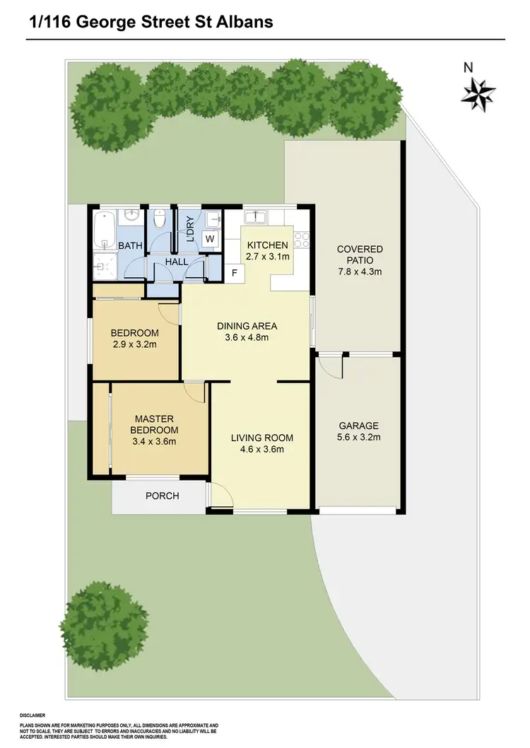 Floorplan of Homely unit listing, 1/116 George Street, St Albans VIC 3021
