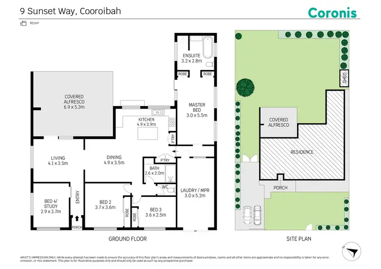 Floorplan of Homely house listing, 9 Sunset Way, Cooroibah QLD 4565