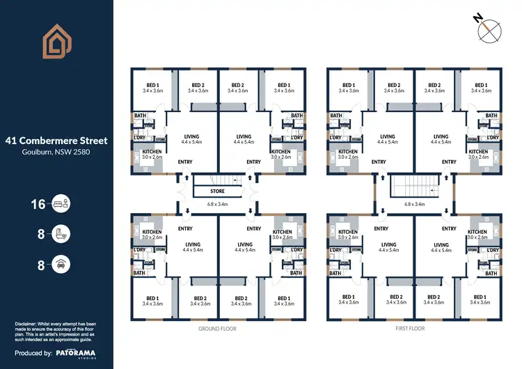 Floorplan of Homely block of units listing, 41 Combermere St, Goulburn NSW 2580