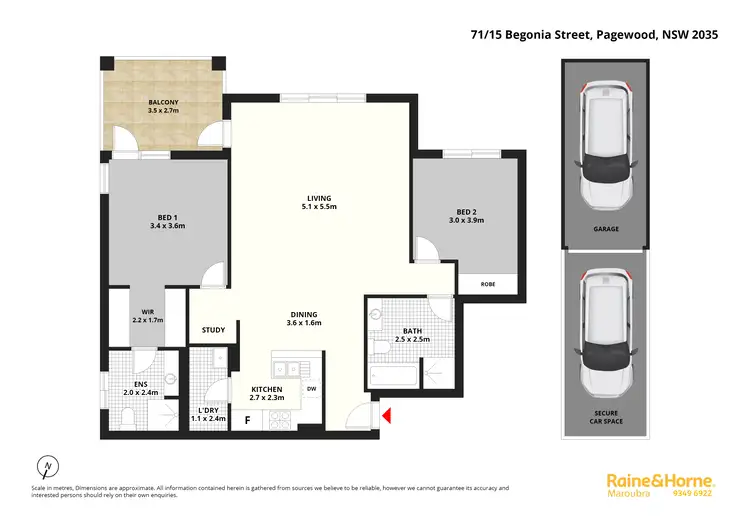 Floorplan of Homely apartment listing, 71/15 Begonia Street, Pagewood NSW 2035