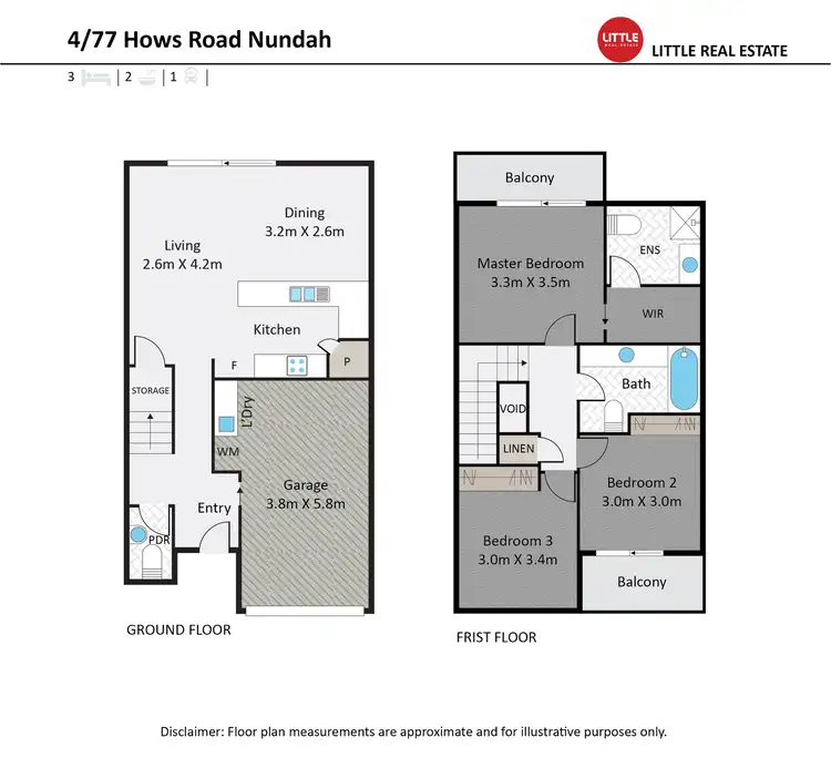 Floorplan of Homely townhouse listing, 4/77 Hows Road, Nundah QLD 4012