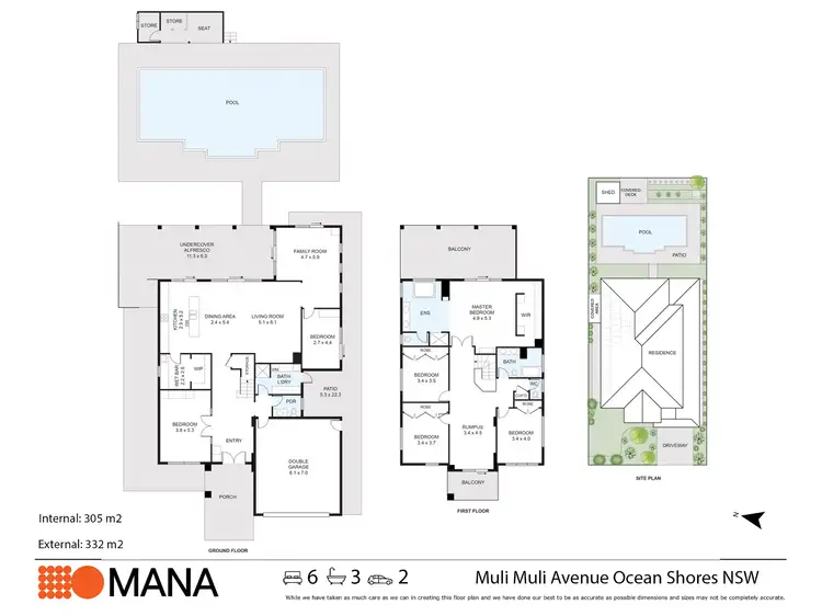 Floorplan of Homely house listing, 15 Muli Muli Avenue, Ocean Shores NSW 2483