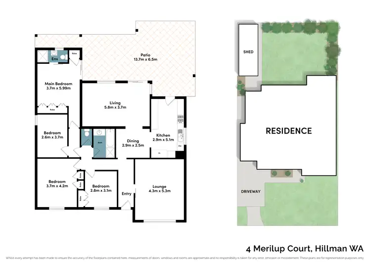 Floorplan of Homely house listing, 4 Merilup Court, Hillman WA 6168