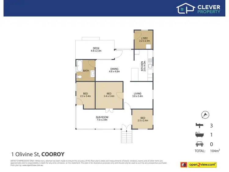 Floorplan of Homely house listing, 1 Olivine Street, Cooroy QLD 4563