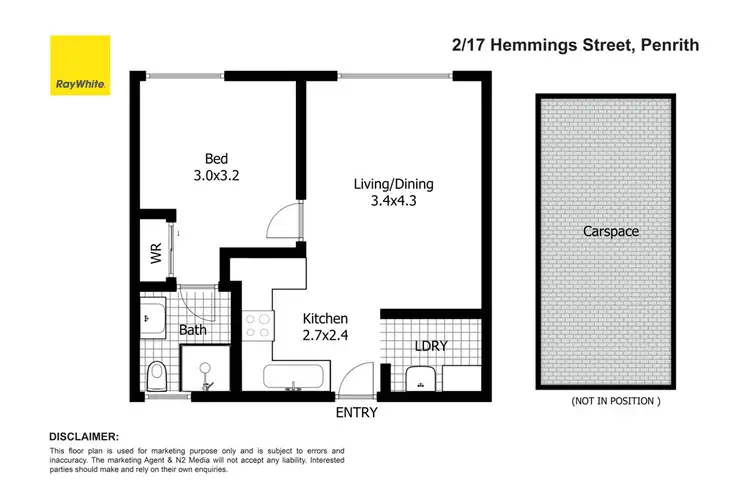 Floorplan of Homely unit listing, 2/17 Hemming Street, Penrith NSW 2750