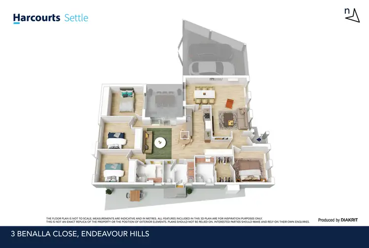 Floorplan of Homely house listing, 3 Benalla Close, Endeavour Hills VIC 3802