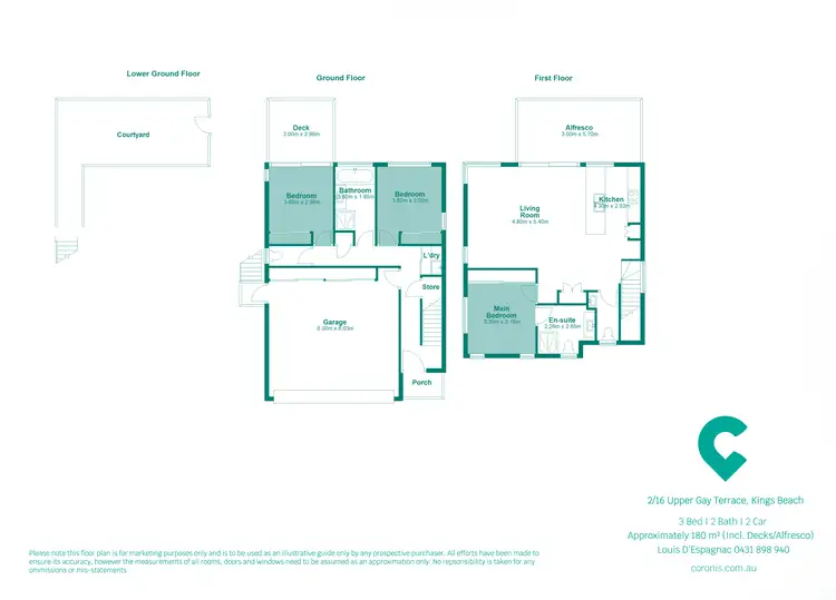 Floorplan of Homely townhouse listing, 2/16 Upper Gay Terrace, Kings Beach QLD 4551