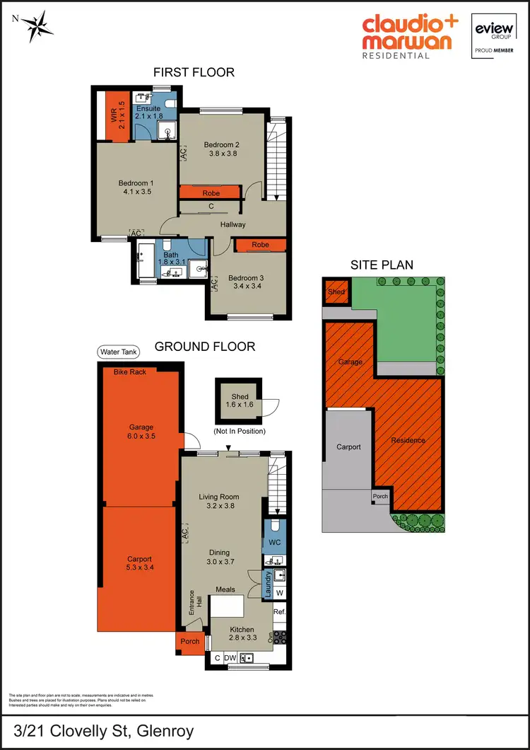 Floorplan of Homely townhouse listing, 3/21 Clovelly Avenue, Glenroy VIC 3046