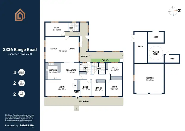 Floorplan of Homely rural property listing, 3336 Range Road, Goulburn NSW 2580