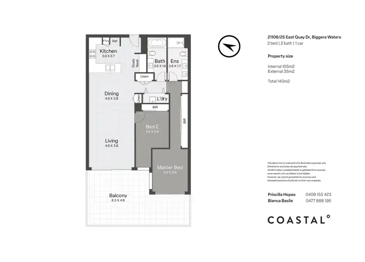 Floorplan of Homely apartment listing, 21106/25 East Quay Drive, Biggera Waters QLD 4216