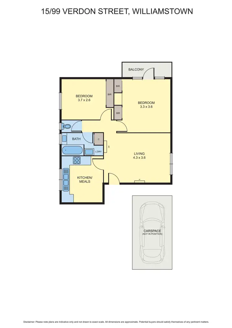 Floorplan of Homely apartment listing, 15/99 Verdon Street, Williamstown VIC 3016