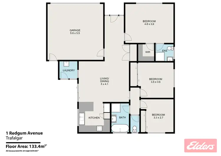 Floorplan of Homely townhouse listing, 1 Red Gum Avenue, Trafalgar VIC 3824
