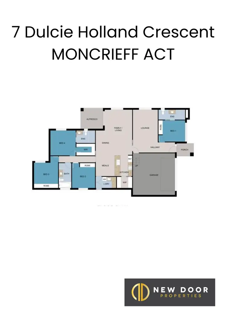 Floorplan of Homely house listing, 7 Dulcie Holland Crescent, Moncrieff ACT 2914