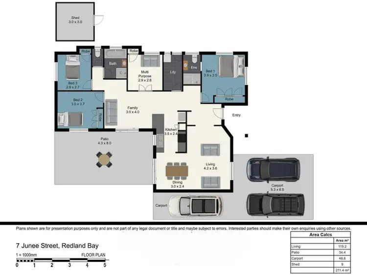 Floorplan of Homely house listing, 7 Junee Street, Redland Bay QLD 4165