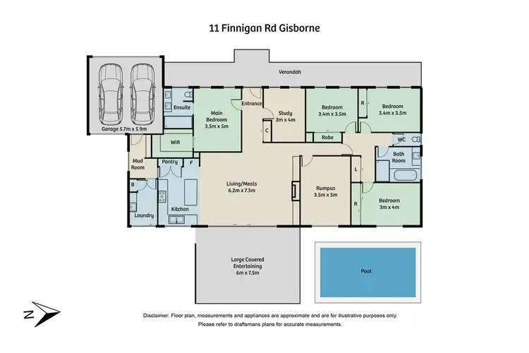 Floorplan of Homely house listing, 11 Finnigan Road, Gisborne VIC 3437