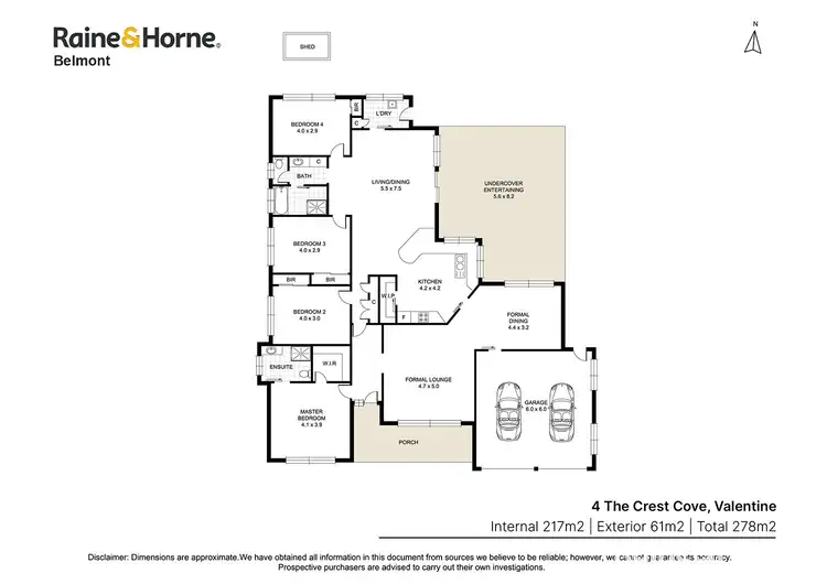 Floorplan of Homely house listing, 4 The Crest Cove, Valentine NSW 2280