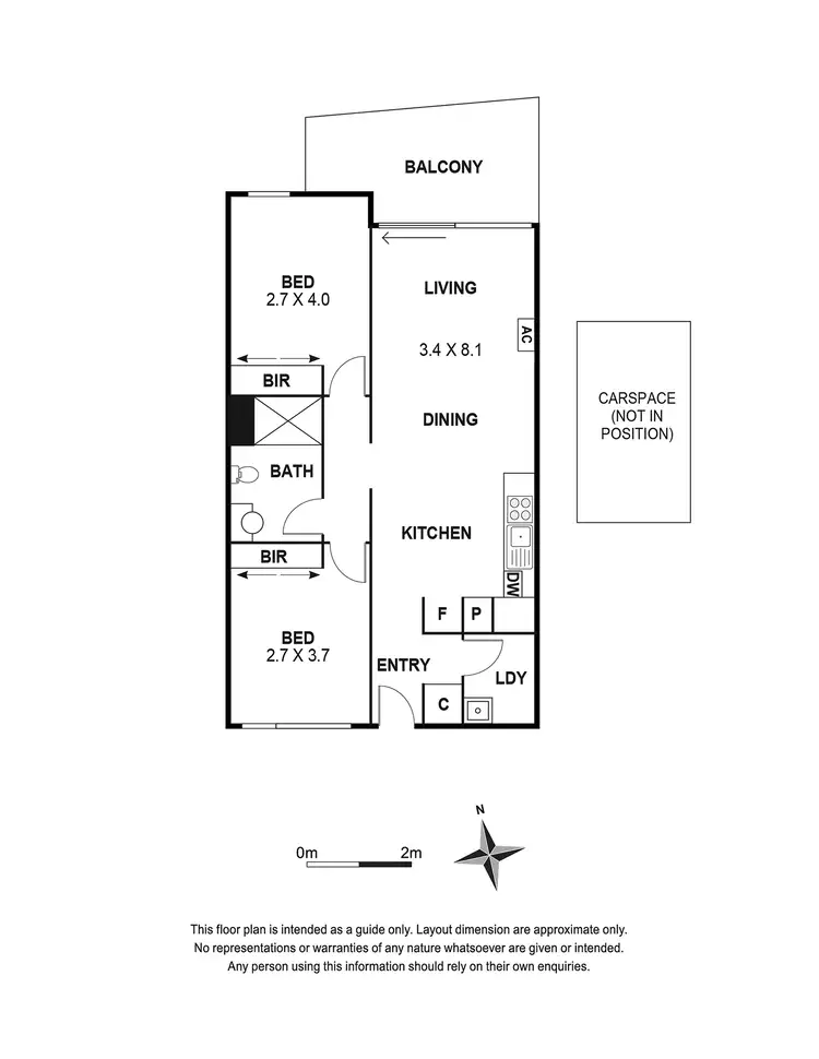 Floorplan of Homely apartment listing, C309/460 Victoria Street, Brunswick VIC 3056