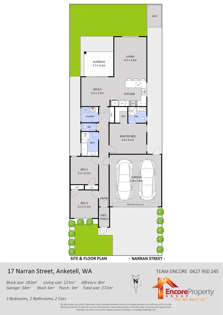Floorplan of Homely house listing, 17 Narran Street, Anketell WA 6167