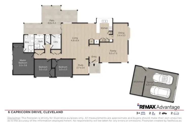 Floorplan of Homely house listing, 6 Capricorn Drive, Cleveland QLD 4163