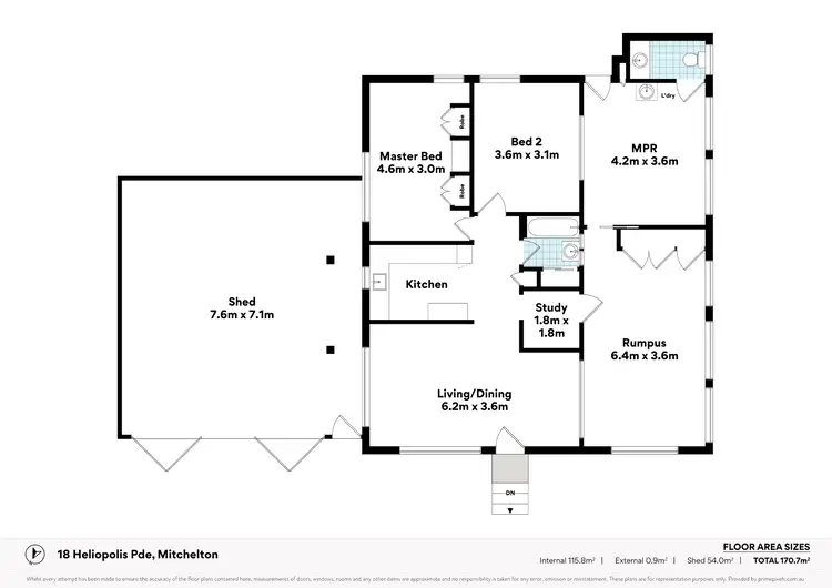 Floorplan of Homely house listing, 18 Heliopolis Parade, Mitchelton QLD 4053
