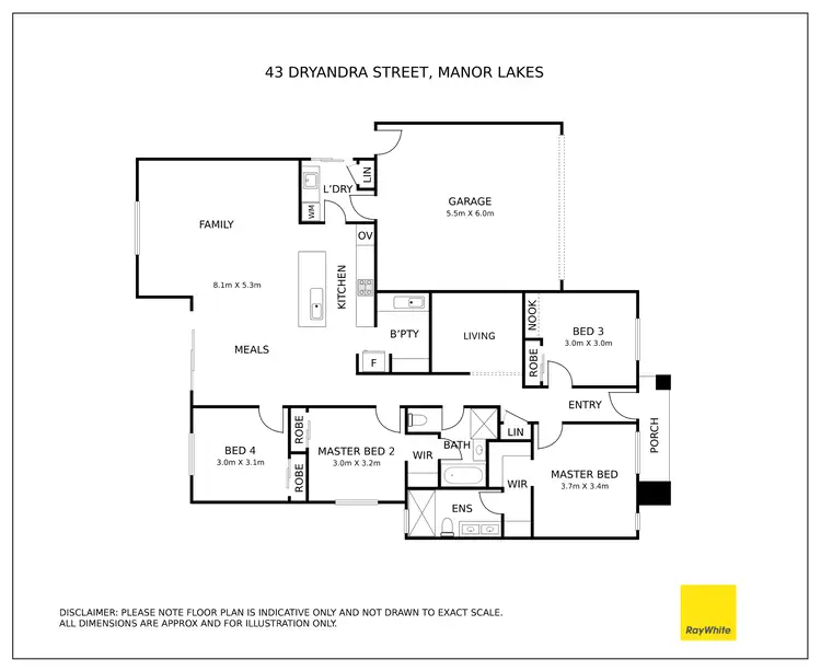 Floorplan of Homely house listing, 43 Dryandra Street, Manor Lakes VIC 3024