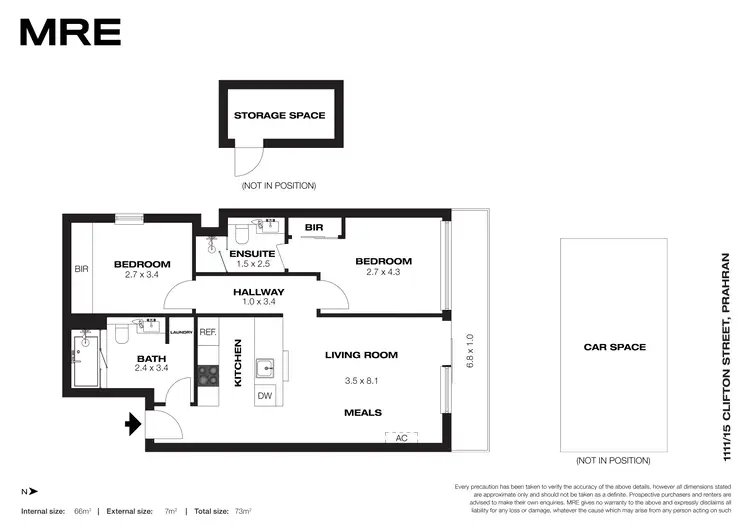 Floorplan of Homely apartment listing, 1111/15 Clifton Street, Prahran VIC 3181