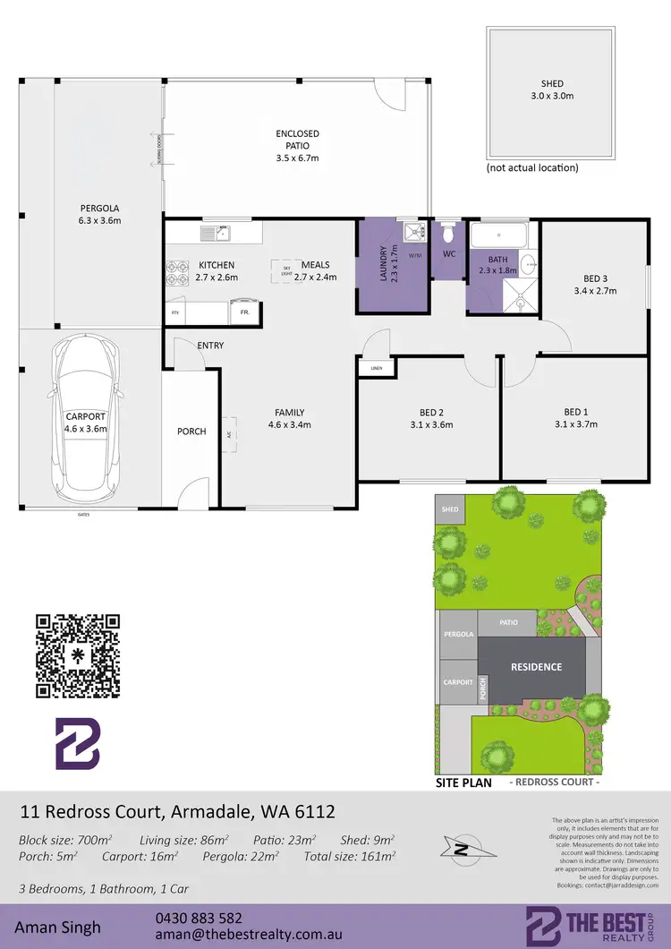 Floorplan of Homely house listing, 11 Redross Court, Armadale WA 6112