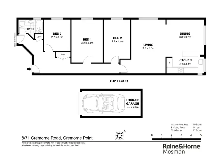 Floorplan of Homely apartment listing, 8/71 Cremorne Road, Cremorne Point NSW 2090