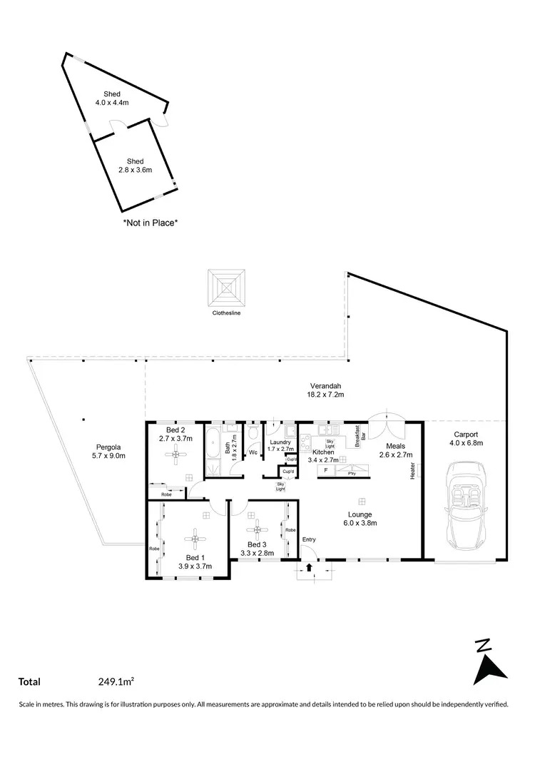 Floorplan of Homely house listing, 5 Dawn Close, Paralowie SA 5108