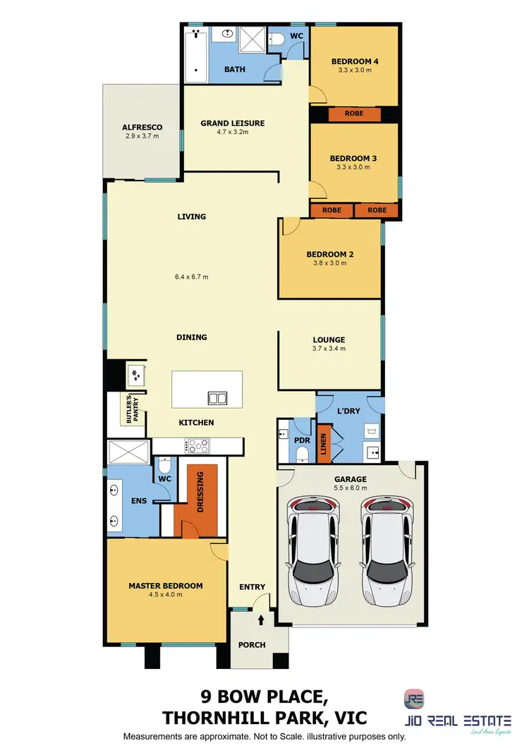 Floorplan of Homely house listing, 9 Bow Place, Thornhill Park VIC 3335