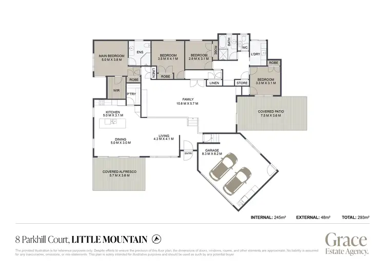 Floorplan of Homely house listing, 8 Parkhill Court, Little Mountain QLD 4551
