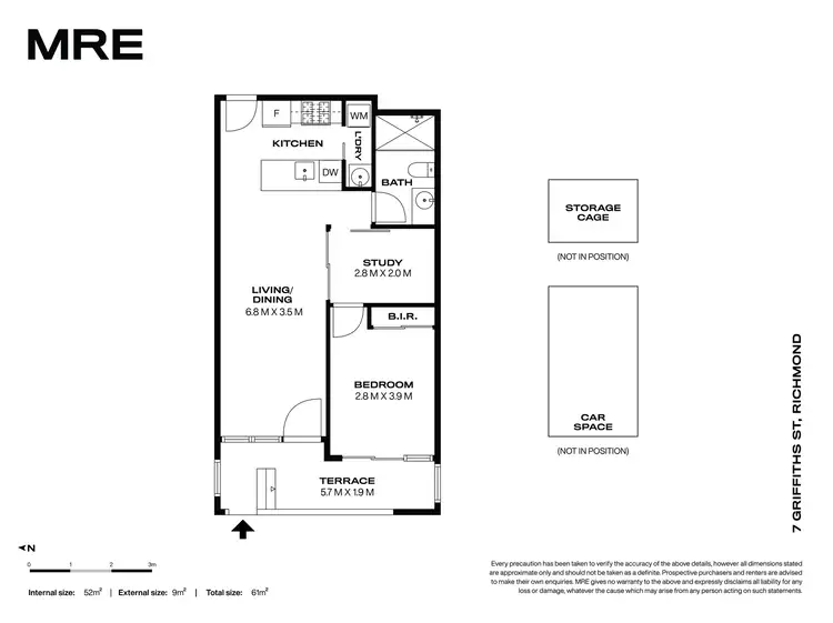 Floorplan of Homely apartment listing, 7 Griffiths Street, Richmond VIC 3121
