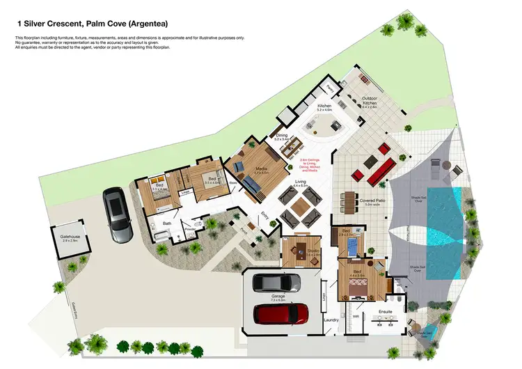 Floorplan of Homely house listing, 1 Silver Crescent, Palm Cove QLD 4879