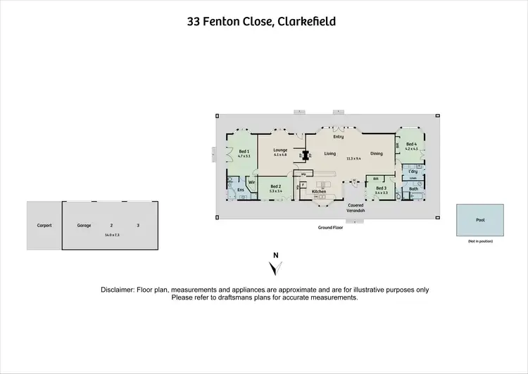 Floorplan of Homely house listing, 33 Fenton Close, Clarkefield VIC 3430