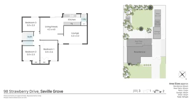 Floorplan of Homely house listing, 98 Strawberry Drive, Seville Grove WA 6112