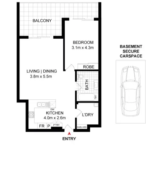 Floorplan of Homely apartment listing, 9/13-19 Princes Highway, Kogarah NSW 2217