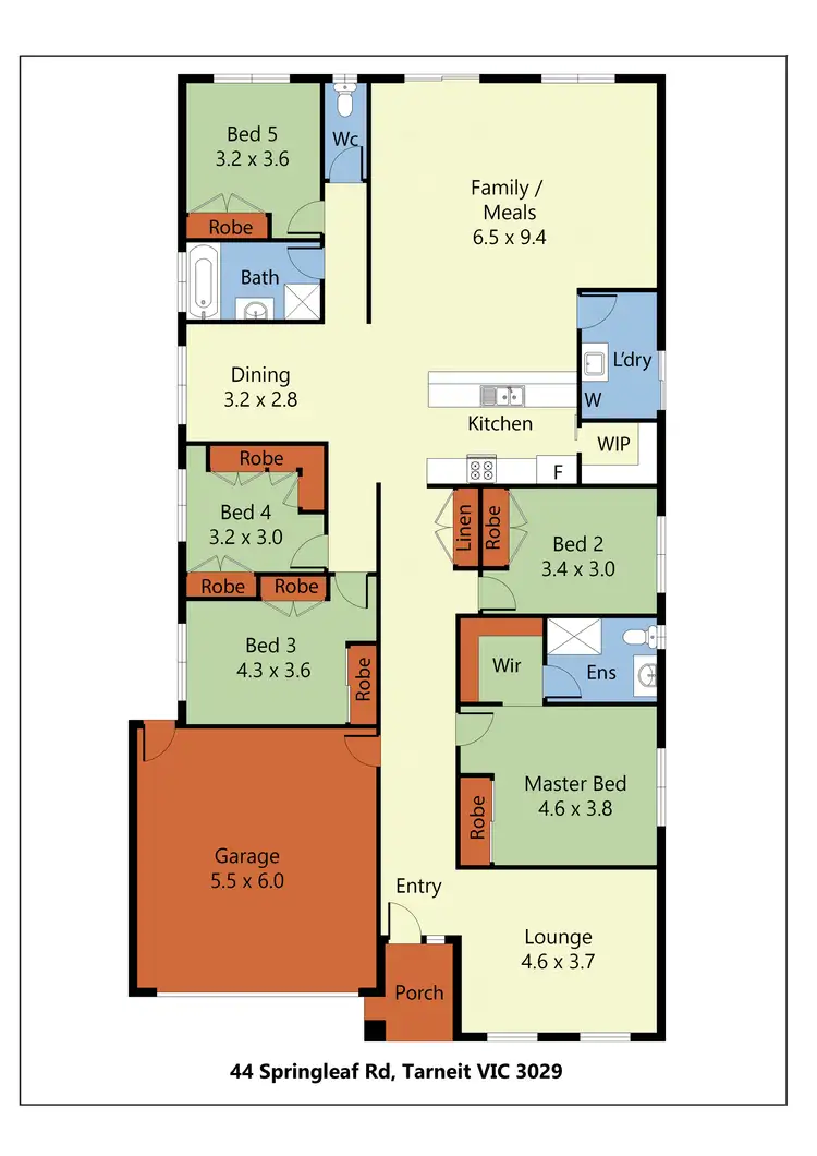Floorplan of Homely house listing, 44 Springleaf Road, Tarneit VIC 3029